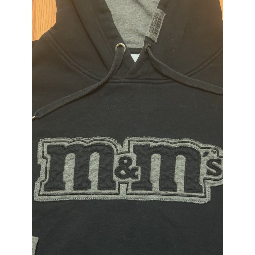 M&M's Hoodie Mens Large Pullover Logo Spellout Graphic Casual